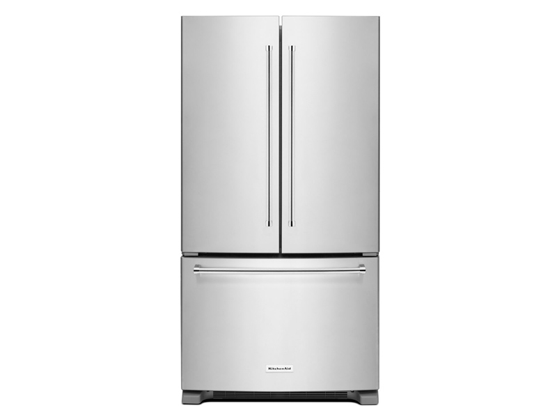 36" KitchenAid 20 Cu. Ft. Width Counter-Depth French Door Refrigerator with Interior Dispense - KRFC300ESS