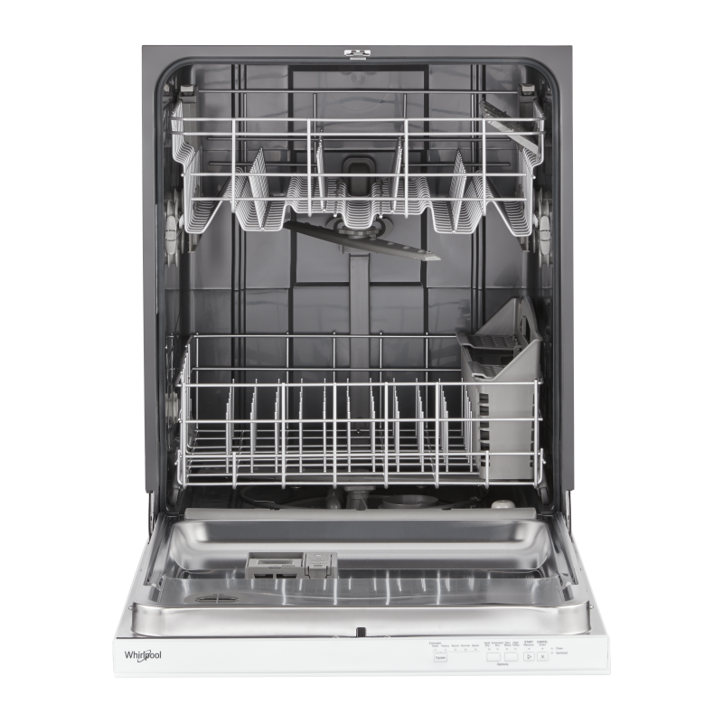 24" Whirlpool 55 DBA Quiet Dishwasher with Adjustable Upper Rack in White - WDP560HAMW