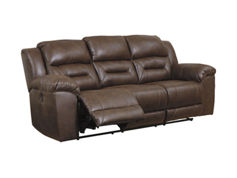 Signature Design by Ashley Stoneland Reclining Power Sofa in Chocolate - 3990487