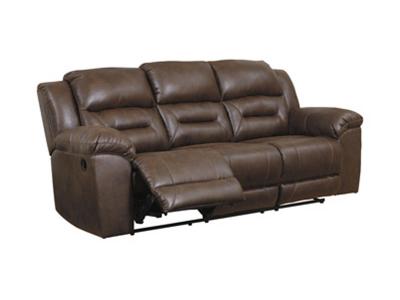 Stoneland Reclining Sofa in Chocolate - 3990488
