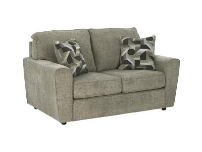 Cascilla Stationary Fabric Loveseat Pewter - 2680535
