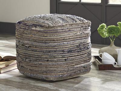 Signature Design by Ashley Absalom Pouf in Denim - A1000550