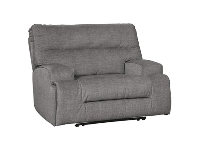 Signature Design by Ashley Coombs Wide Seat Power Recliner in Charcoal - 4530282