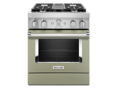 30" KitchenAid 4.1 Cu. Ft. Smart Commercial-Style Dual Fuel Range With 4 Burners - KFDC500JAV