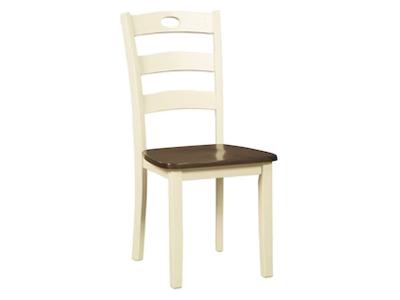 Signature Design by Ashley Woodanville Dining Room Side Chair (2/CN) Cream/Brown - D335-01