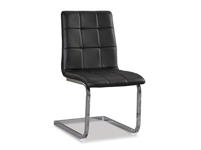 Signature Design by Ashley Madanere Dining UPH Side Chair (4/CN) Black/Chrome Finish - D275-01