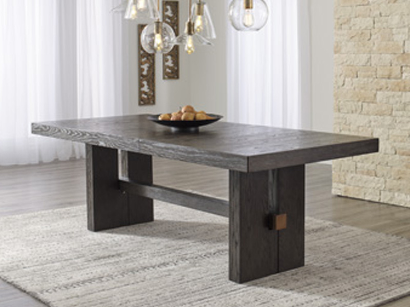 Signature Design by Ashley Burkhaus RECT Dining Room EXT Table D984-45 Dark Brown