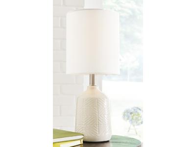 Signature Design by Ashley Brodewell Ceramic Table Lamp (1/CN) L180034 White