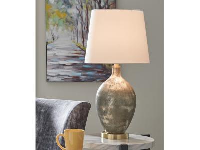 Signature Design by Ashley Jemarie Glass Table Lamp (1/CN) L430694 Gray/Gold Finish