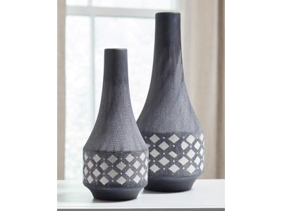 Signature Design by Ashley Dornitilla Vase Set (2/CN) A2000262 Black/White