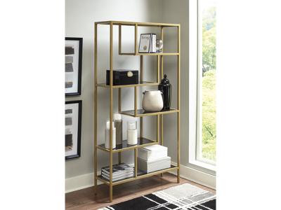 Signature by Ashley Bookcase/Frankwell/Gold Finish A4000286