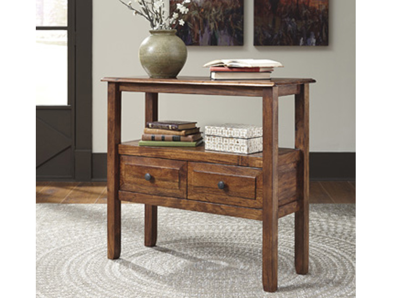Signature Design by Ashley Abbonto Accent Table T800-124 Warm Brown