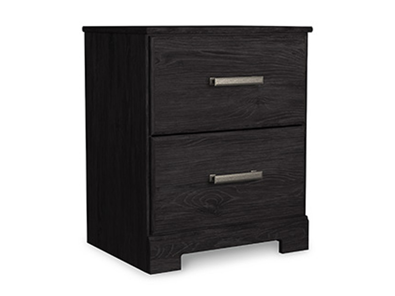 Signature Design by Ashley Belachime Two Drawer Night Stand in Black - B2589-92