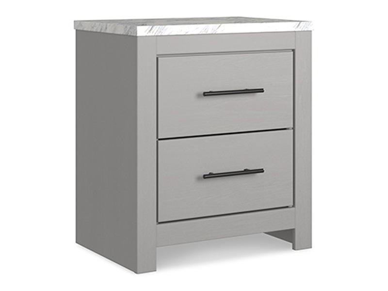 Signature Design by Ashley Cottonburg Two Drawer Night Stand B1192-92 Light Gray/White