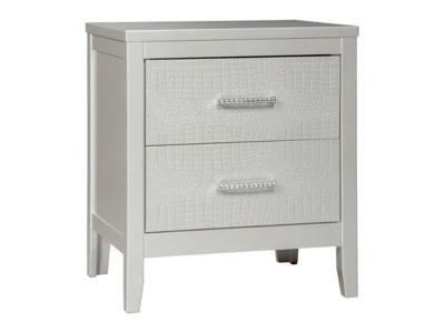 Signature Design by Ashley Olivet Two Drawer Night Stand B560-92 Silver