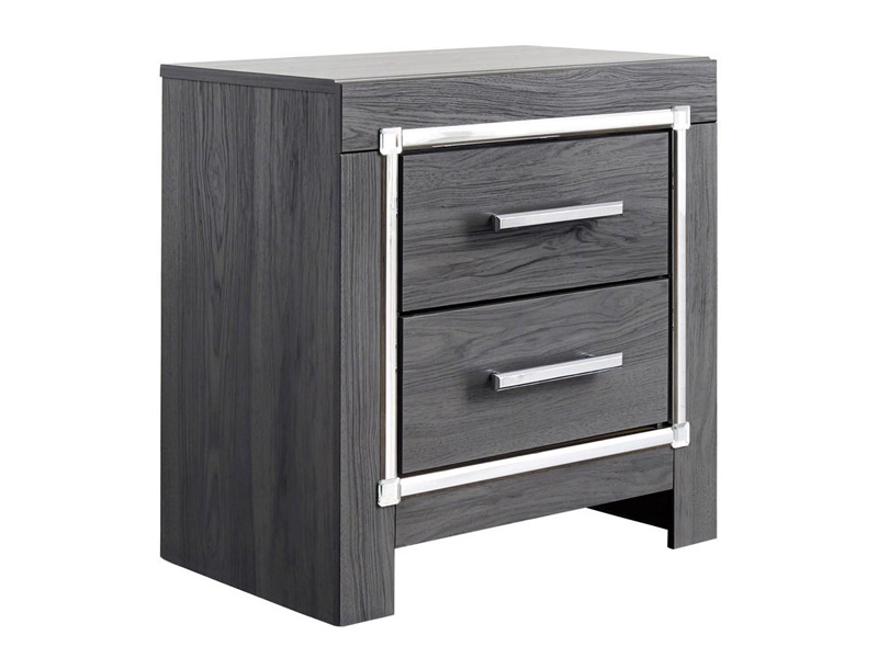 Signature Design by Ashley Lodanna Two Drawer Night Stand in Gray - B214-92
