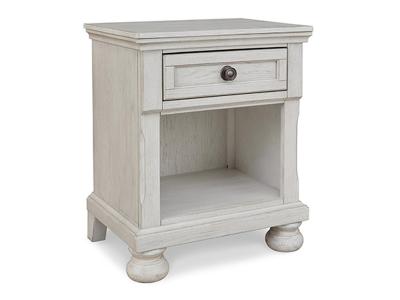 Signature Design by Ashley Robbinsdale One Drawer Night Stand B742-91 Antique White