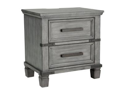 Signature Design by Ashley Russelyn Two Drawer Night Stand B772-92 Gray