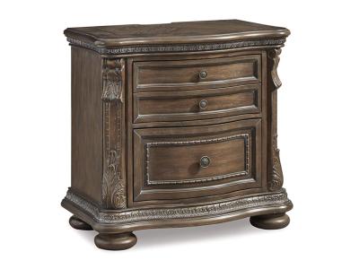 Signature Design by Ashley Charmond Two Drawer Night Stand B803-92 Brown