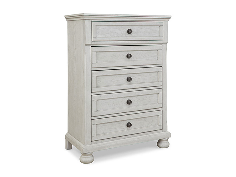 Signature Design by Ashley Robbinsdale Five Drawer Chest B742-45 Antique White
