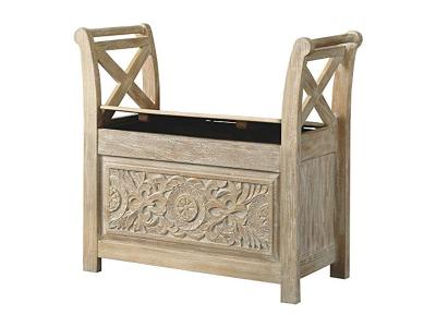 Signature Design by Ashley Fossil Ridge Accent Bench A4000001 Whitewash