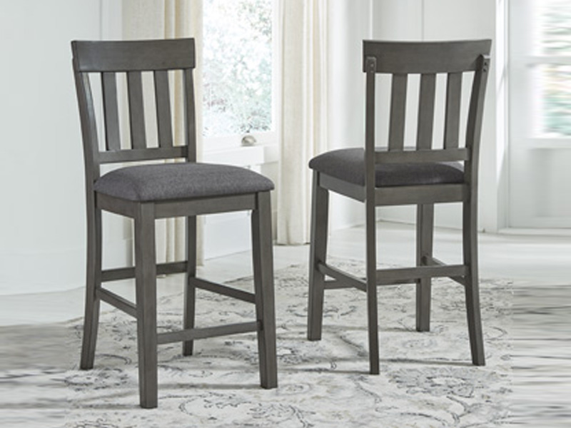 Signature Design by Ashley Hallanden Upholstered Barstool (2/CN) D589-124 Two-tone Gray