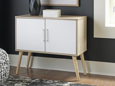 Signature Design by Ashley Orinfield Accent Cabinet in Natural/White - A4000396