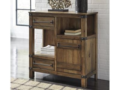 Signature Design by Ashley Roybeck Accent Cabinet T411-40 Light Brown/Bronze