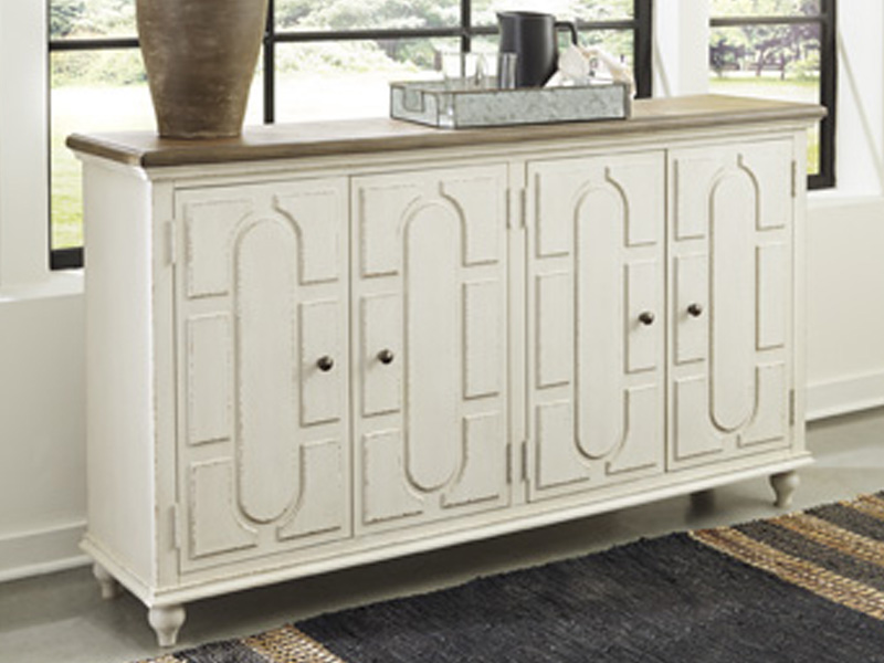 Signature Design by Ashley Roranville Accent Cabinet in Antique White - A4000268