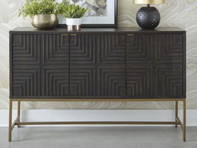 Signature Design by Ashley Elinmore Accent Cabinet in Brown/Gold Finish - A4000316