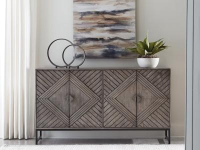 Signature Design by Ashley Treybrook Accent Cabinet in Distressed Gray - A4000511