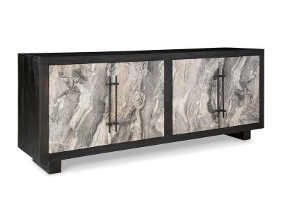 Signature Design by Ashley Lakenwood Accent Cabinet in Black/Gray/Ivory - A4000534