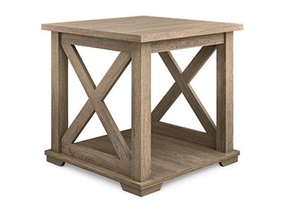 Signature Design by Ashley Elmferd Square End Table T302-2 Light Brown
