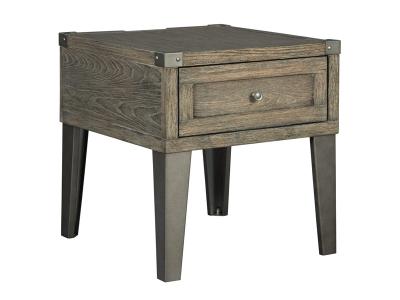 Signature Design by Ashley Chazney Rectangular End Table T904-3 Rustic Brown