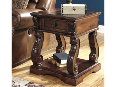 Signature Design by Ashley Alymere Square End Table T869-2 Rustic Brown