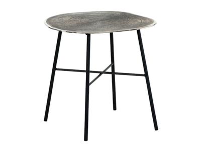 Signature Design by Ashley Laverford Round End Table T836-6 Chrome/Black