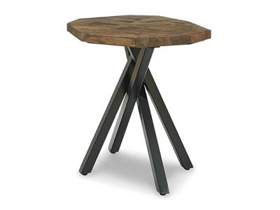 Signature Design by Ashley Haileeton Round End Table T806-6 Brown/Black