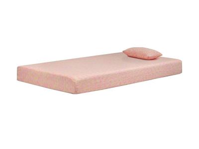 Sierra Sleep iKidz Pink Full Mattress and Pillow 2/CN in Pink - M65921