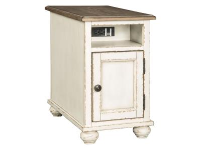Signature Design by Ashley Realyn Chair Side End Table T523-7 White/Brown
