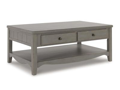 Ashley Furniture CHARINA Rectangular Cocktail Table Antique Gray - T784-1