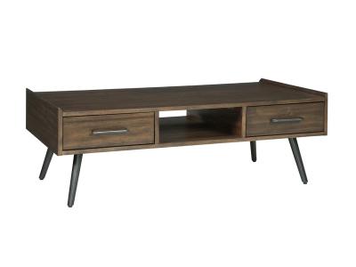 Signature Design by Ashley Calmoni Rectangular Cocktail Table T916-1 Brown