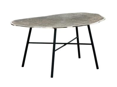 Signature Design by Ashley Laverford Oval Cocktail Table T836-8 Chrome/Black