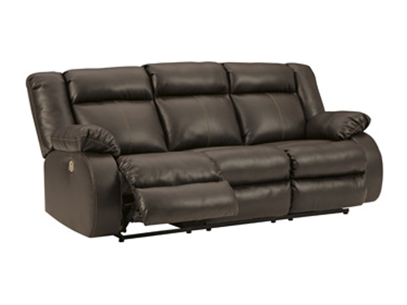 Signature Design by Ashley Denoron Reclining Power Sofa in Chocolate - 5350587