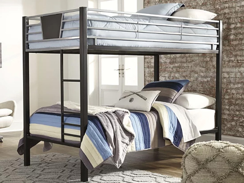 Signature Design by Ashley Dinsmore Twin/Twin Bunk Bed w/Ladder B106-59 Black/Gray