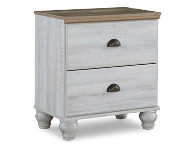 Signature Design by Ashley Haven Bay Two Drawer Night Stand in Two-tone - B1512-92