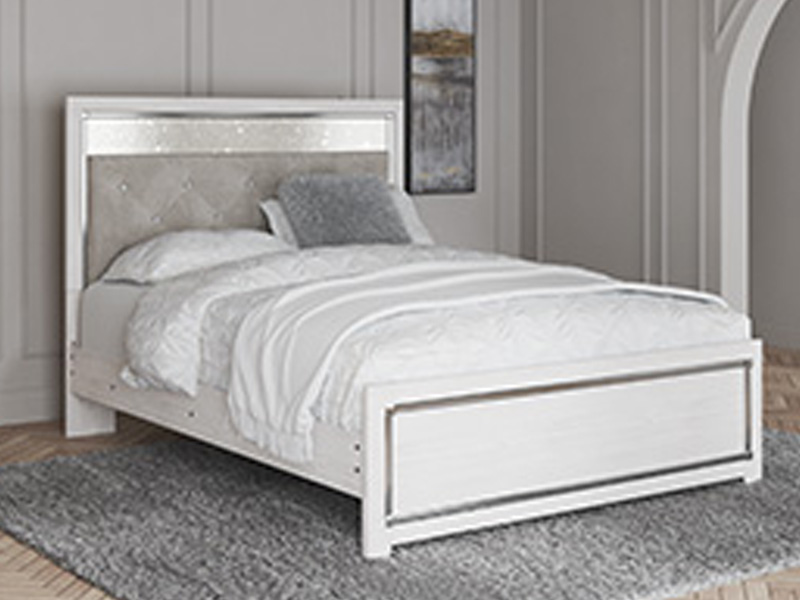 Signature Design by Ashley Altyra Queen UPH Panel Headboard in White - B2640-57