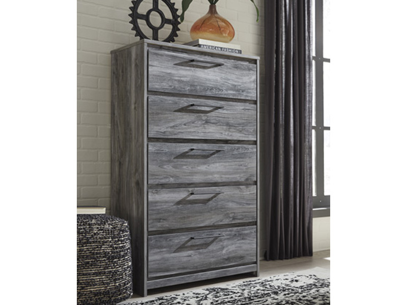 Signature Design by Ashley Baystorm Five Drawer Chest B221-46 Gray