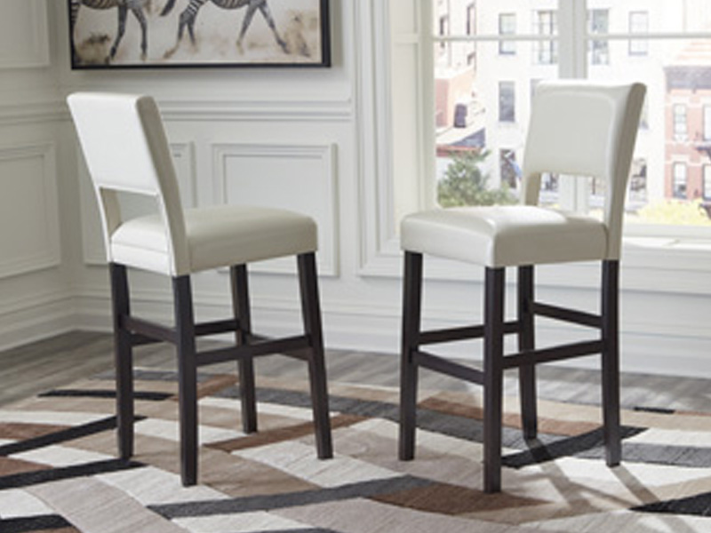 Signature Design by Ashley Leektree Tall UPH Barstool (2/CN) D470-330 Ivory/Brown