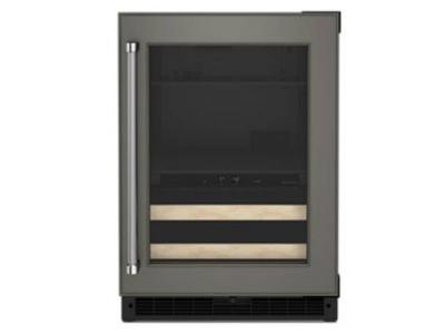 24" KitchenAid Panel-Ready Beverage Center with Wood-Front Racks - KUBR214KPA