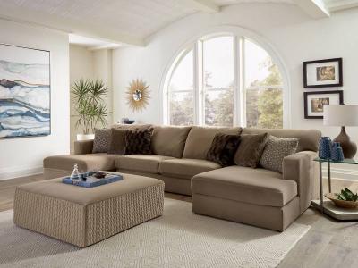 Jackson Furniture Fabric Carlsbad Modular Sectional in Carob - Carlsbad 3301 4 pc(Ca)